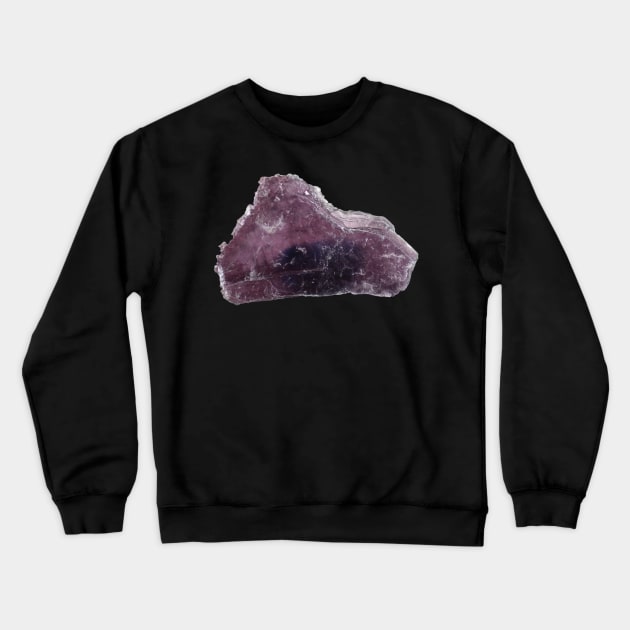 Lepidolite Mineral Sample Crewneck Sweatshirt by seekingcerulean